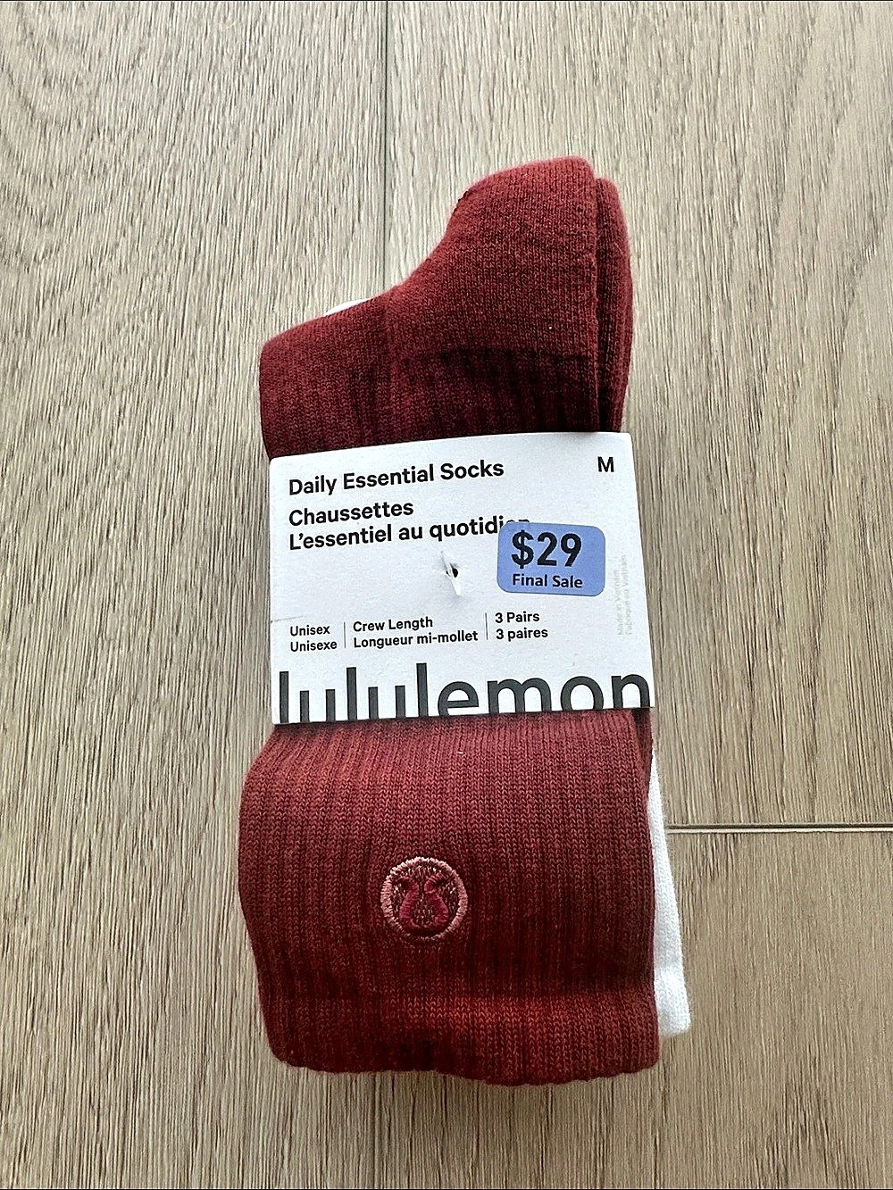 lululemon Daily Essential Socks 3-Pack Socks NWT